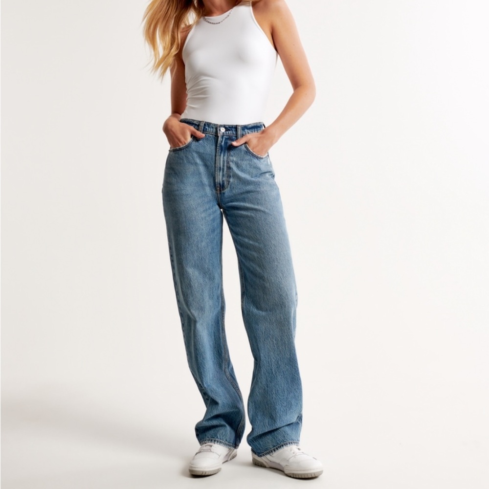 Abercrombie High Rise Loose Jean